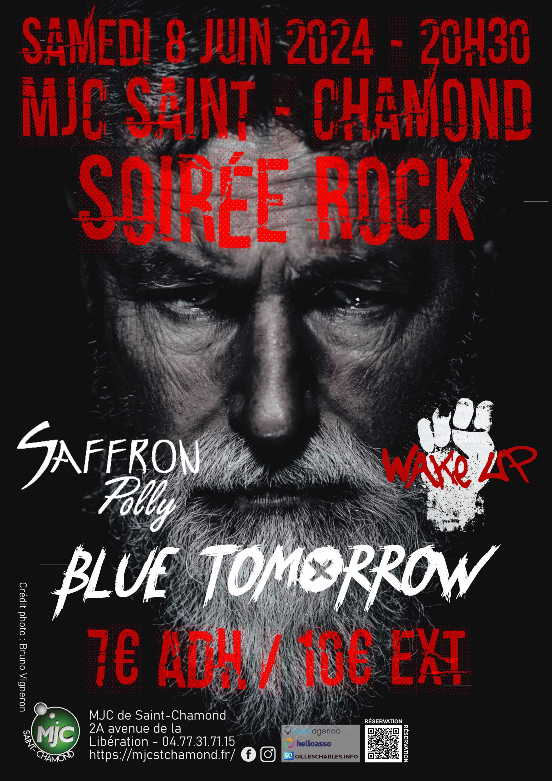 Affiche Soirée Rock de la MJC de Saint-Chamond