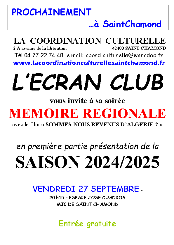 Affiche soirée écran club