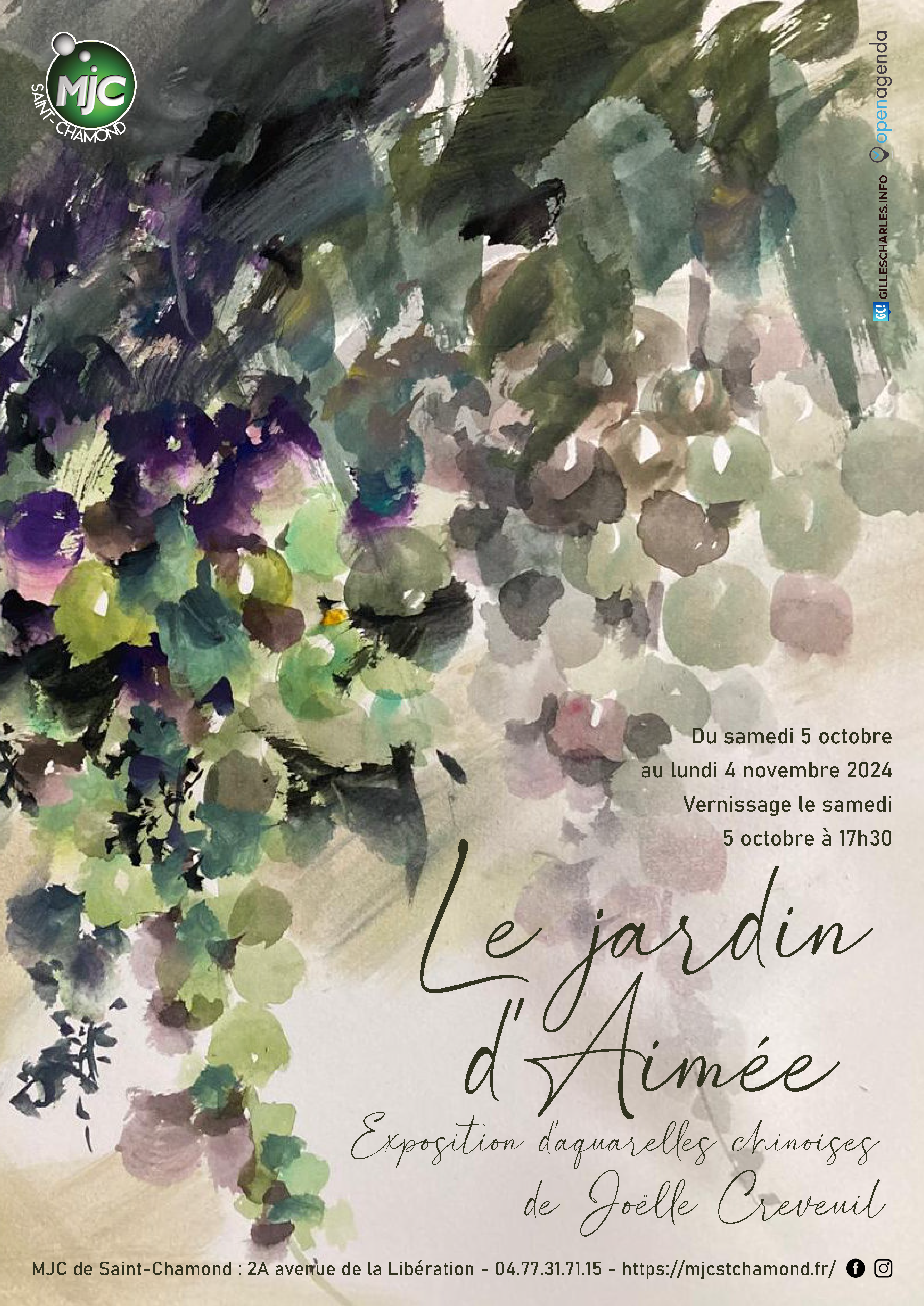 Affiche Exposition "Le jardin d'Aimée"