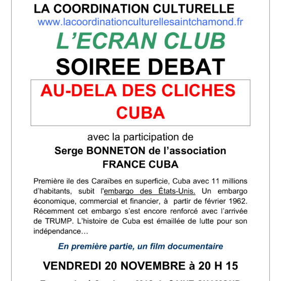 Soirée débat - L'écran club
