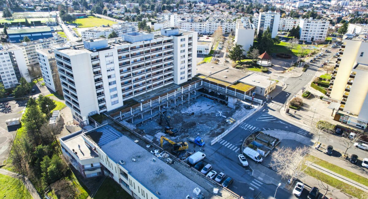 Travaux sur la place Île-de-France