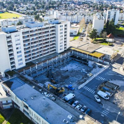 Travaux sur la place Île-de-France