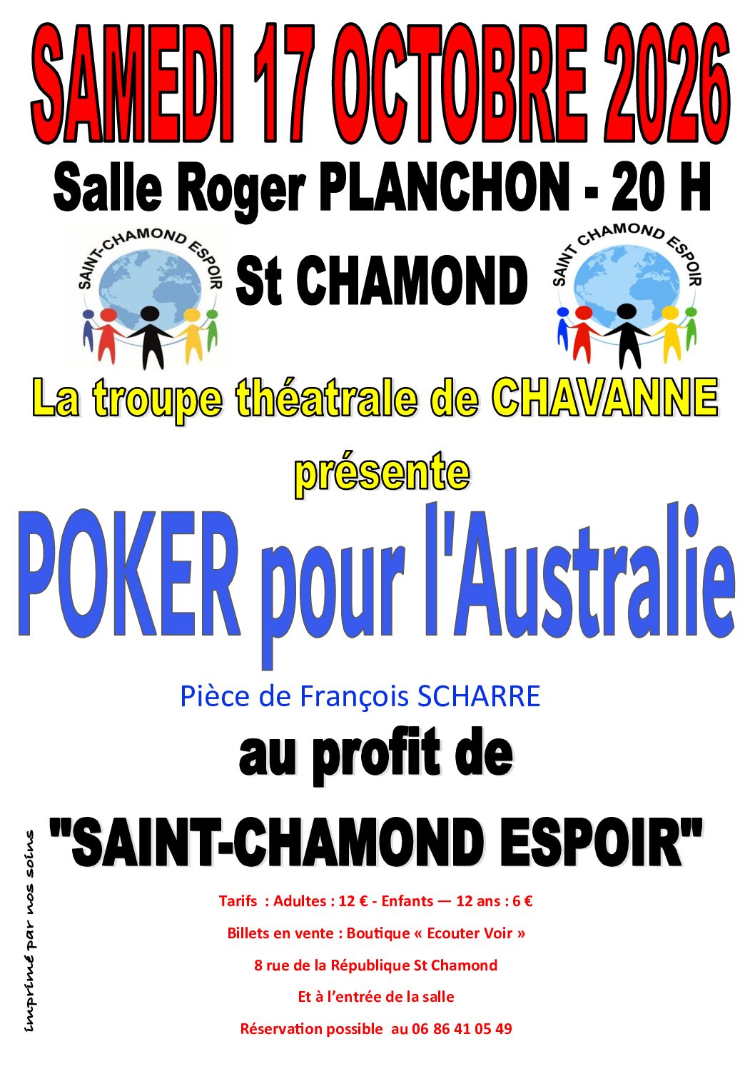 Théâtre solidaire - Poker pour l'Australie