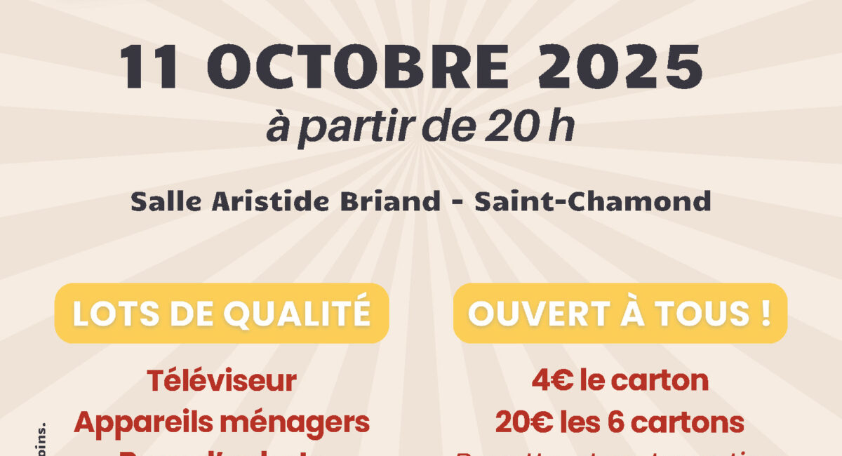 Affiche loto - Jeanne d'Arc d'Izieux