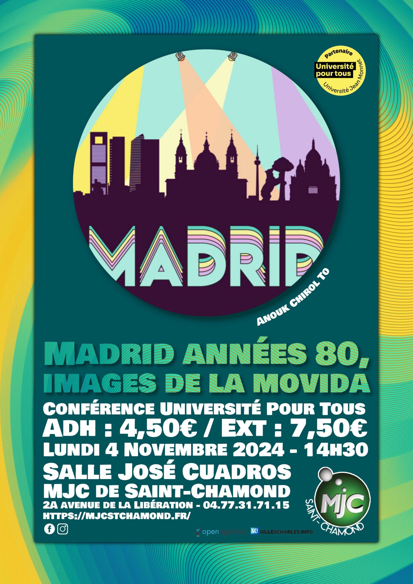 Conférence Madrid années 80, images de la movida Ville de Saint