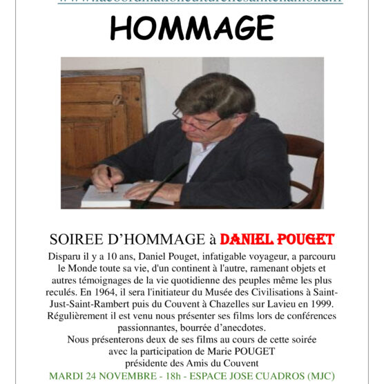 Soirée d’hommage à Daniel Pouget