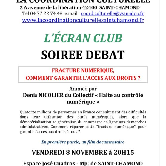 Soirée débat - Fracture numérique, comment garantir l'accès aux droits ?